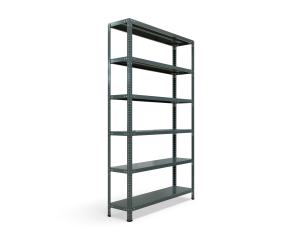 Стеллаж металлический Нексус 1000, 1800х1200х300 мм, 6 полок, серый графит