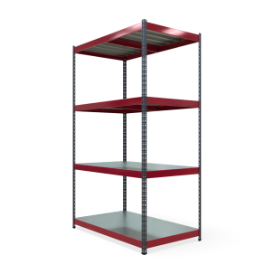 Стеллаж металлический Нексус 2100, 2500×1830×910 мм, 4 полки, серый графит, оцинкованный настил_2
