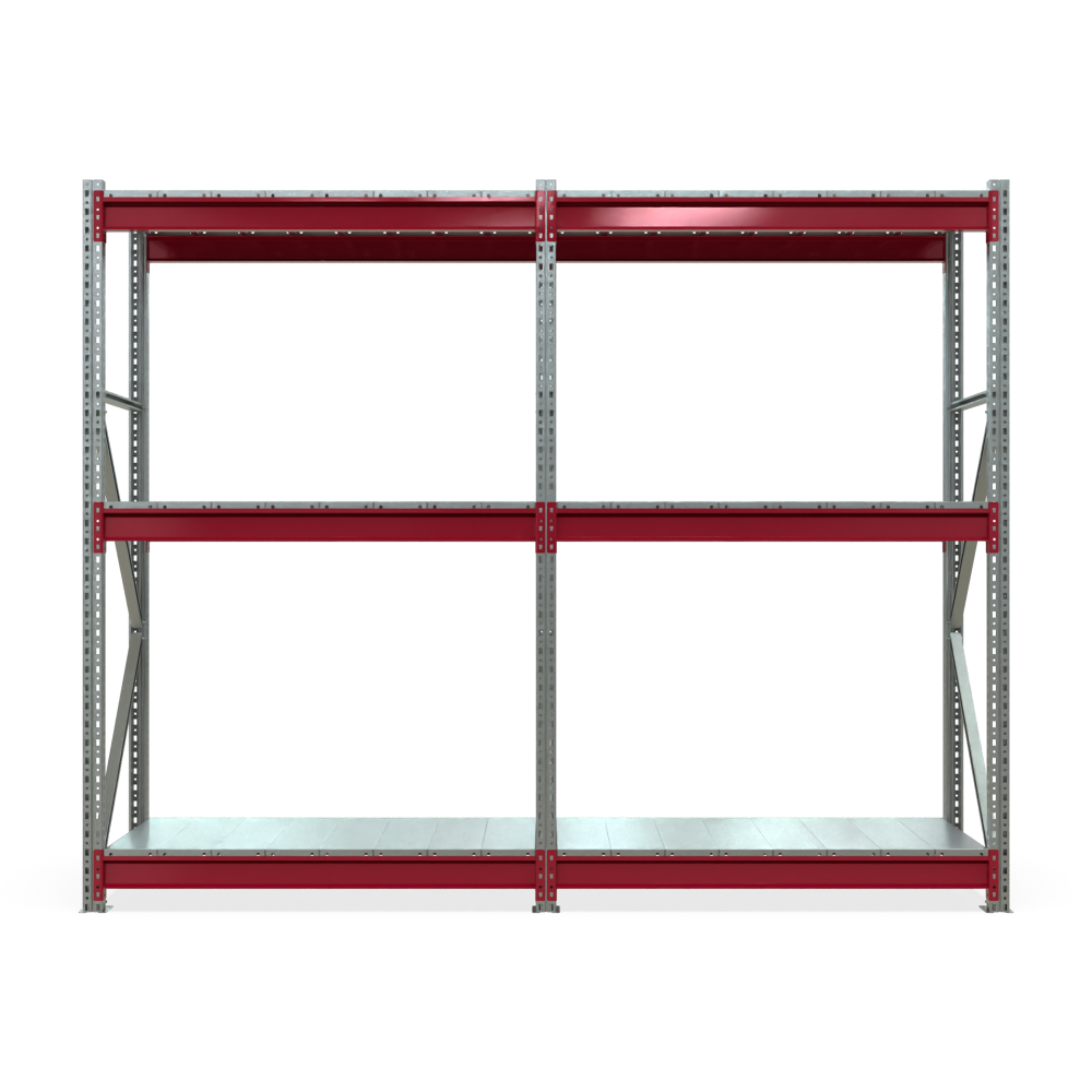 Система хранения Нексус 3000, 2000х2600х500 мм, 3 полки, цинк (2 секции)