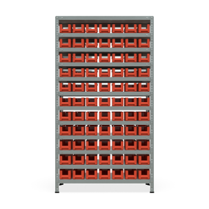 Стеллаж металлический Нексус 1000, 1800×1000×400 мм, 77 контейнеров Honeycomb 400×117×90_1