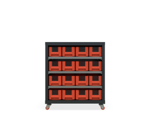Кассетница двусторонняя Модуль Бокс 300 с ящиками 300х117х90 (BOX_3109_R) на бимобильном основании_1