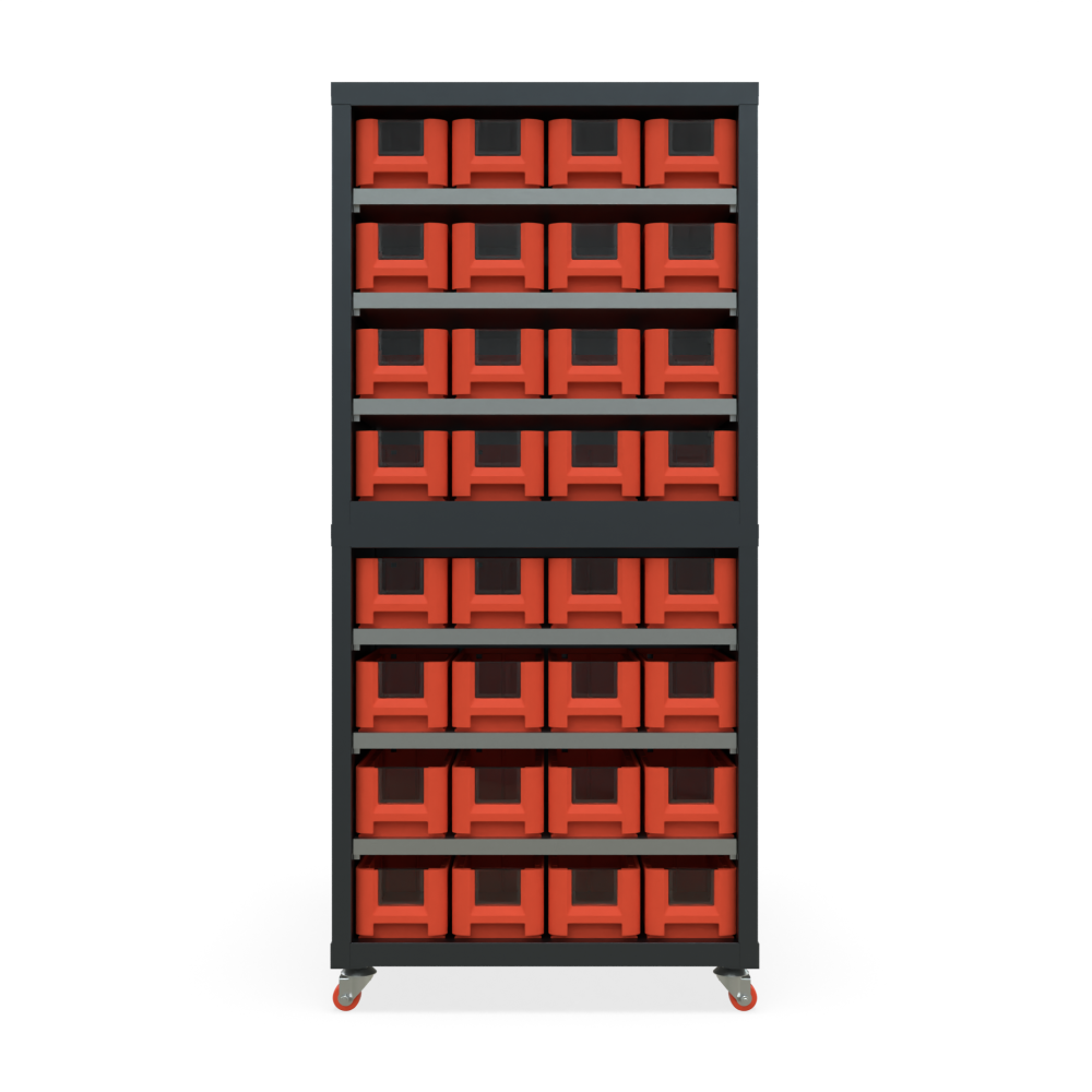 Кассетница двусторонняя Модуль Бокс 300х2 с ящиками 300х117х90 (BOX_3109_R) на бимобильном основании