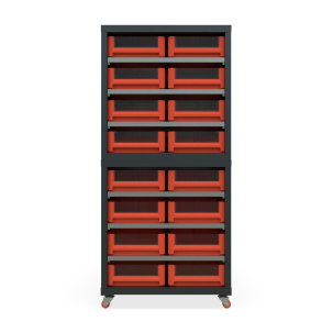 Кассетница двусторонняя Модуль Бокс 300х2 с ящиками 300х234х90 (BOX_3209_R) на бимобильном основании_1