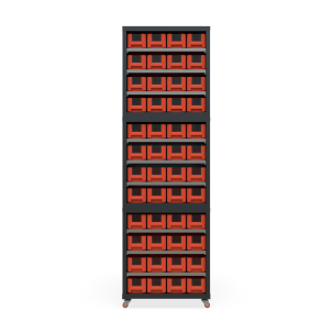 Кассетница двусторонняя Модуль Бокс 300х3 с ящиками 300х117х90 (BOX_3109_R) на бимобильном основании_1