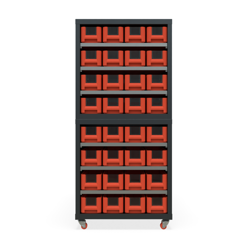 Кассетница двусторонняя Модуль Бокс 400х2 с ящиками 400х117х90 (BOX_4109_R) на бимобильном основании