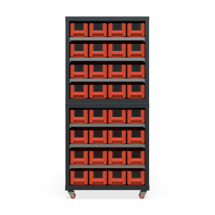 Кассетница двусторонняя Модуль Бокс 400х2 с ящиками 400х117х90 (BOX_4109_R) на бимобильном основании_1