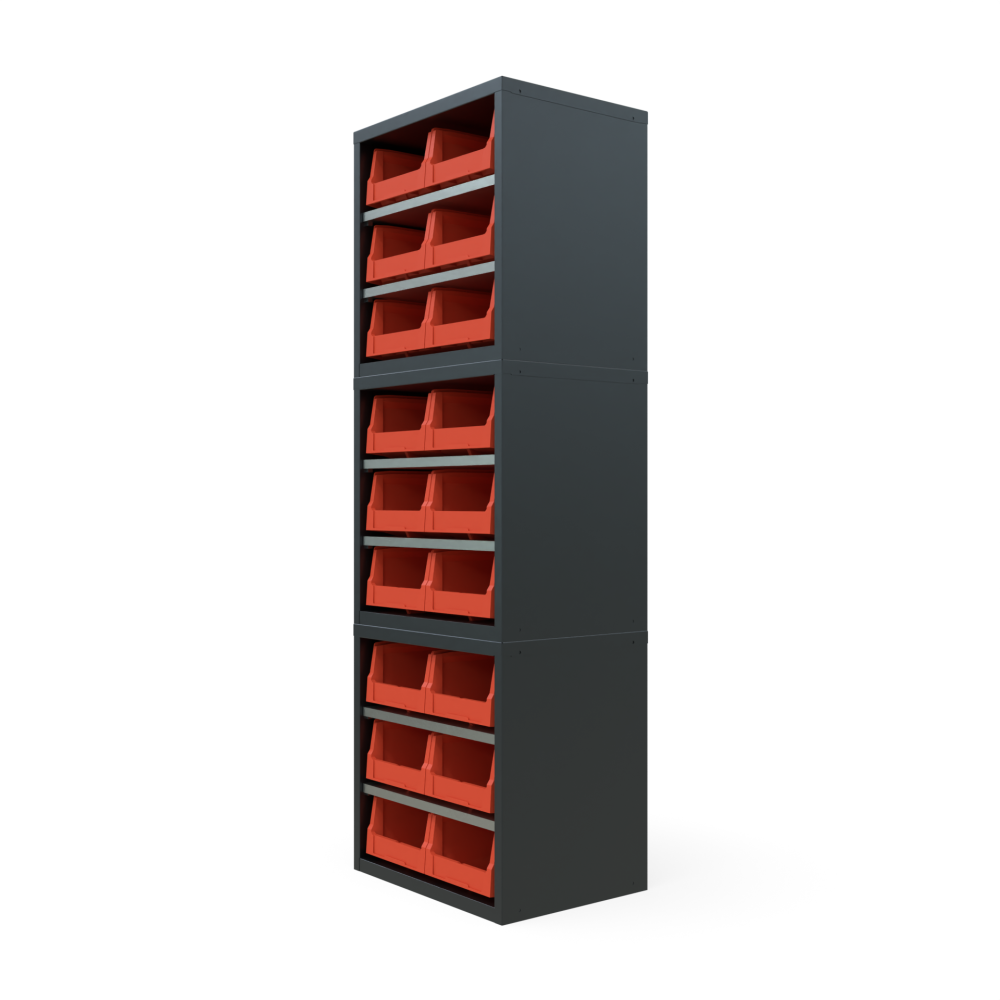 Кассетница Модуль Бокс 400х3 с ящиками 400х225х150 (BOX_1241_400_R)