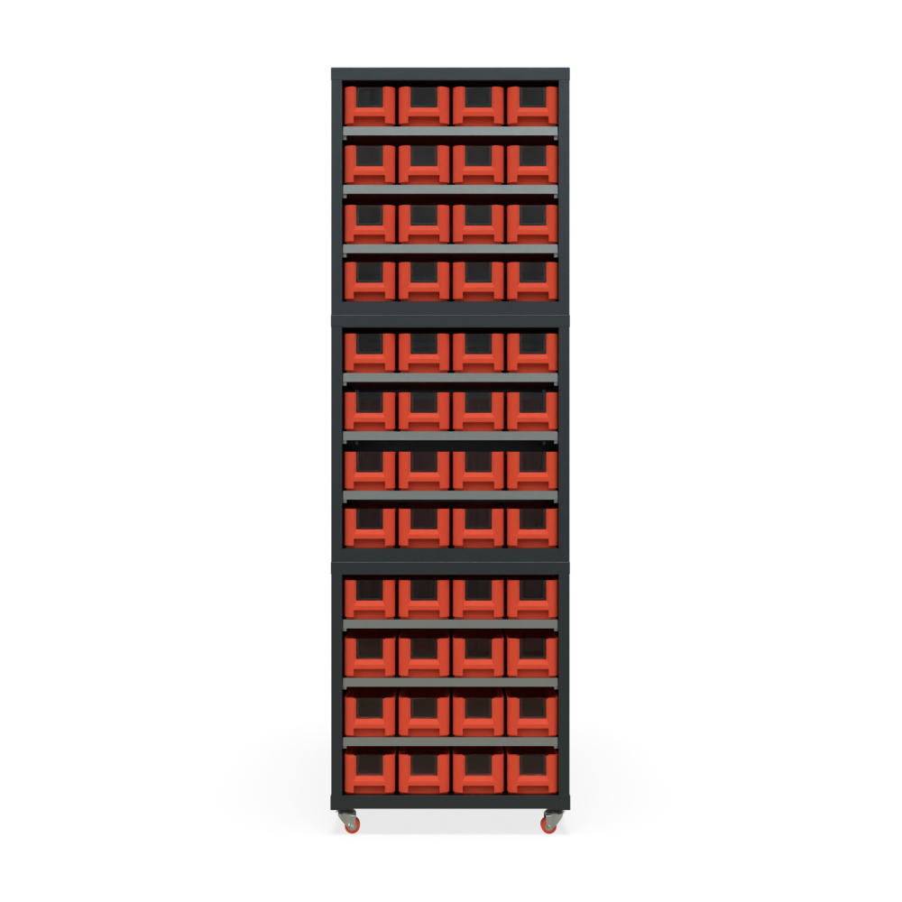 Кассетница двусторонняя Модуль Бокс 400х3 с ящиками 400х117х90 (BOX_4109_R) на бимобильном основании