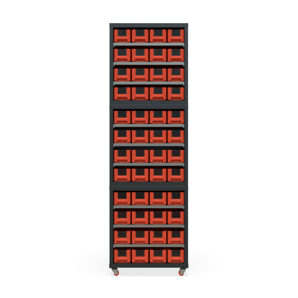 Кассетница Модуль Бокс 400х3 с ящиками 400х117х90 (BOX_4109_R) на мобильном основании