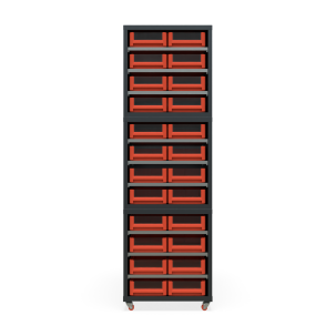 Кассетница двусторонняя Модуль Бокс 400х3 с ящиками 400х234х90 (BOX_4209_R) на бимобильном основании_1