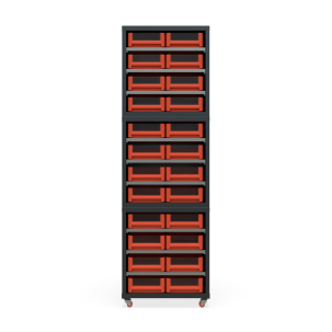 Кассетница Модуль Бокс 400х3 с ящиками 400х234х90 (BOX_4209_R) на мобильном основании_1