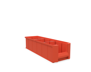 Контейнер пластиковый HONEYCOMB, 300х234х90, красный