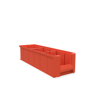 Контейнер пластиковый HONEYCOMB, 300х234х90, красный