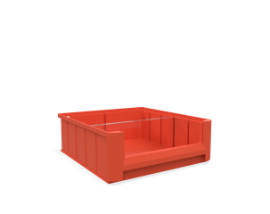Контейнер пластиковый HONEYCOMB, 400х117х90, красный