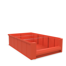 Контейнер пластиковый HONEYCOMB, 400х234х90, красный