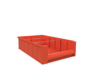 Контейнер пластиковый HONEYCOMB, 400х234х90, красный